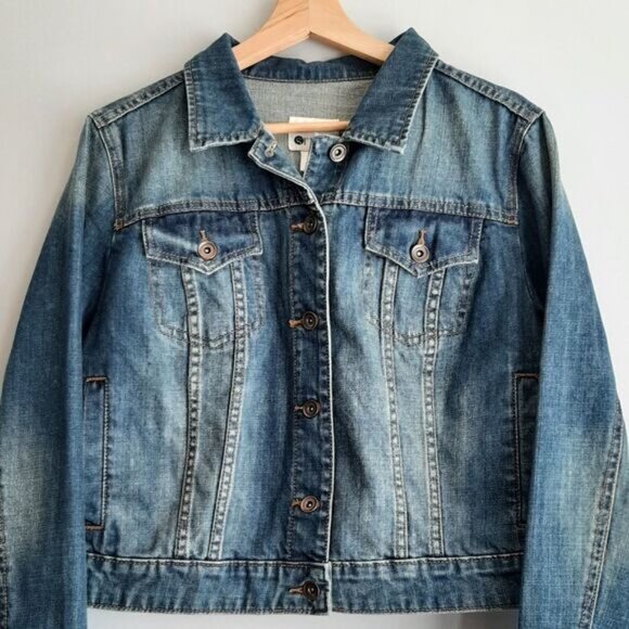 STYLUS 100% Cotton Classic Jean Jacket Medium Blue Sz XL P - Picture 3 of 9